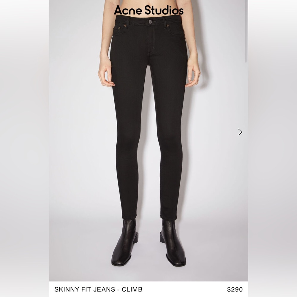 NWOT Acne Studios Skinny Fit Jeans in Black - Size 27